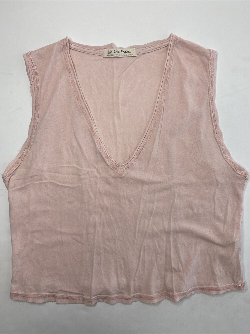 We The Free People Womens XS light pink Oversize Sleeveless Lightweight Shirt